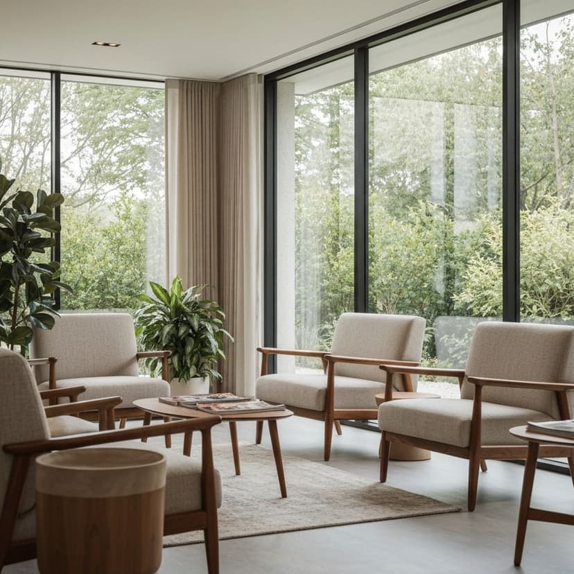 The calming Waybridge waiting area